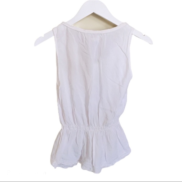MAX STUDIO Braid Trim Sleeveless Blouse/Top With Scoop Neck Ivory White Medium - Picture 6 of 10
